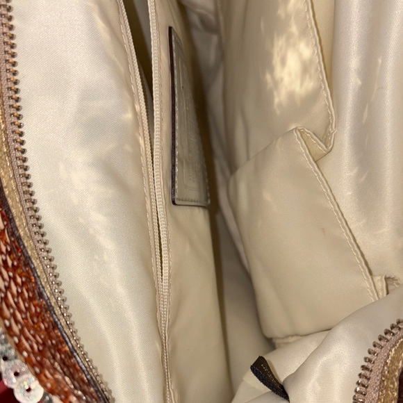 Coach large gold sequin purse! Like new and never worn! - Picture 7 of 8